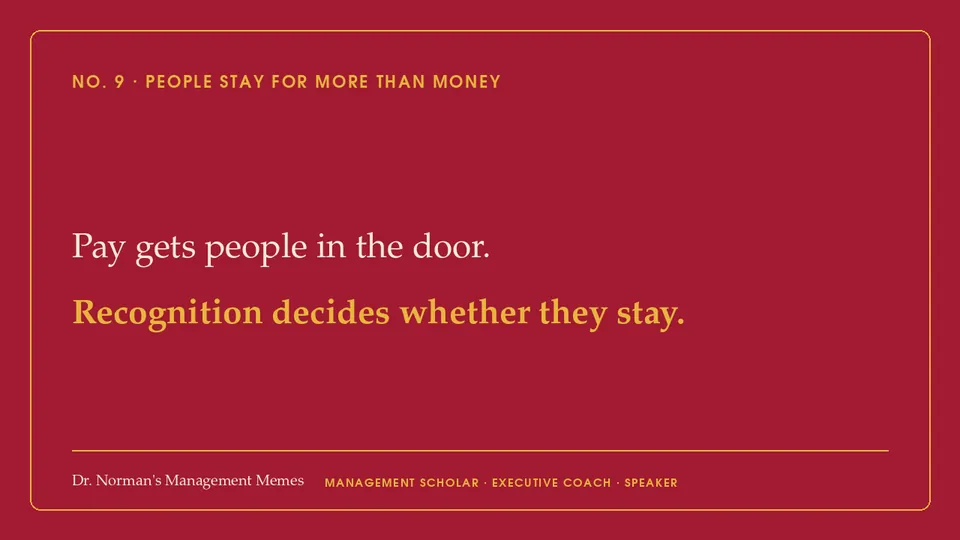 Quote card: People Stay for More Than Money