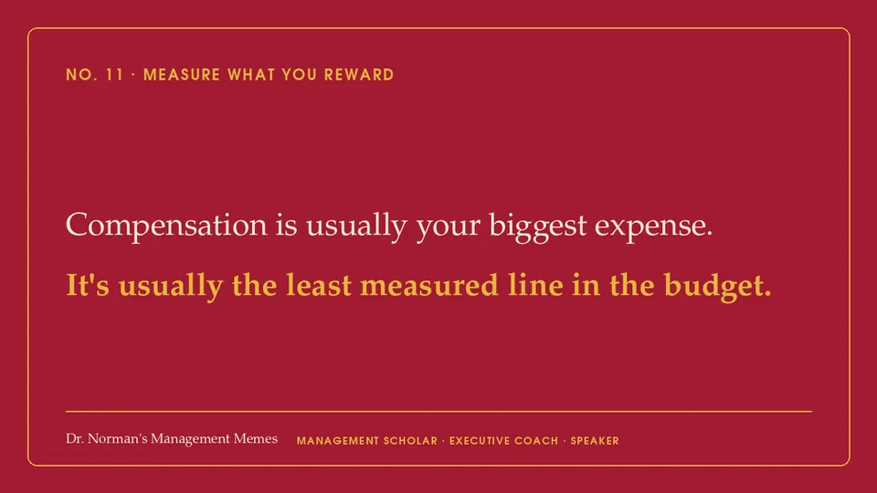 Quote card: Measure What You Reward