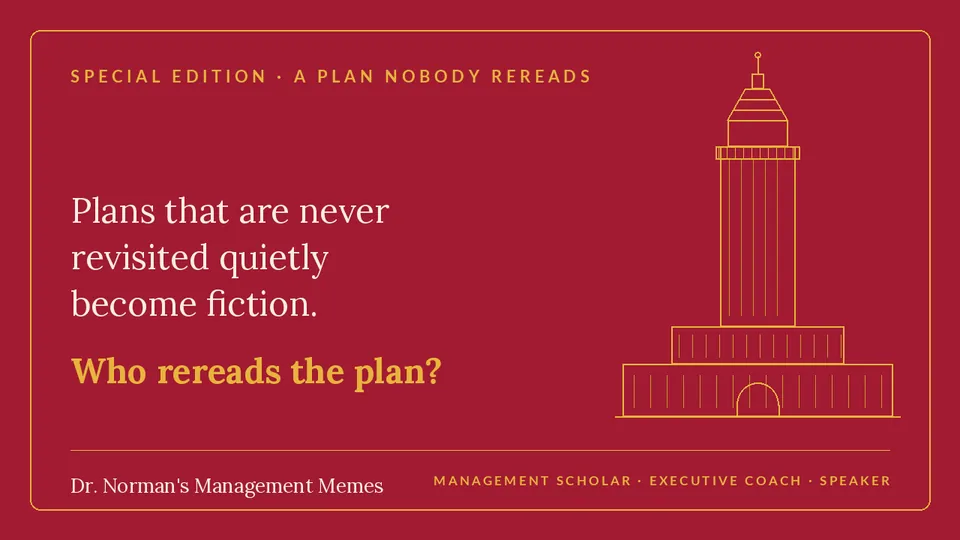 Quote card: A Plan Nobody Rereads